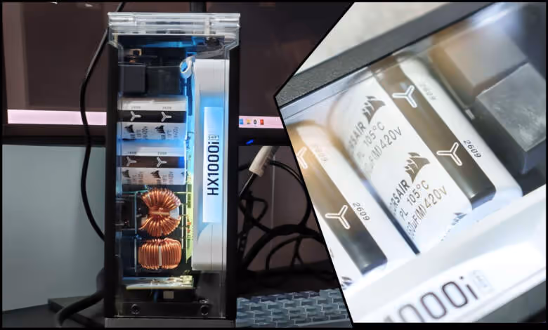 CORSAIR HX1000i SHIFT CRYSTAL : une alimentation transparente spectaculaire, mais pas pour tous les boîtiers 1 computex 2026 corsair alimentation hx1000i shift crystal hero