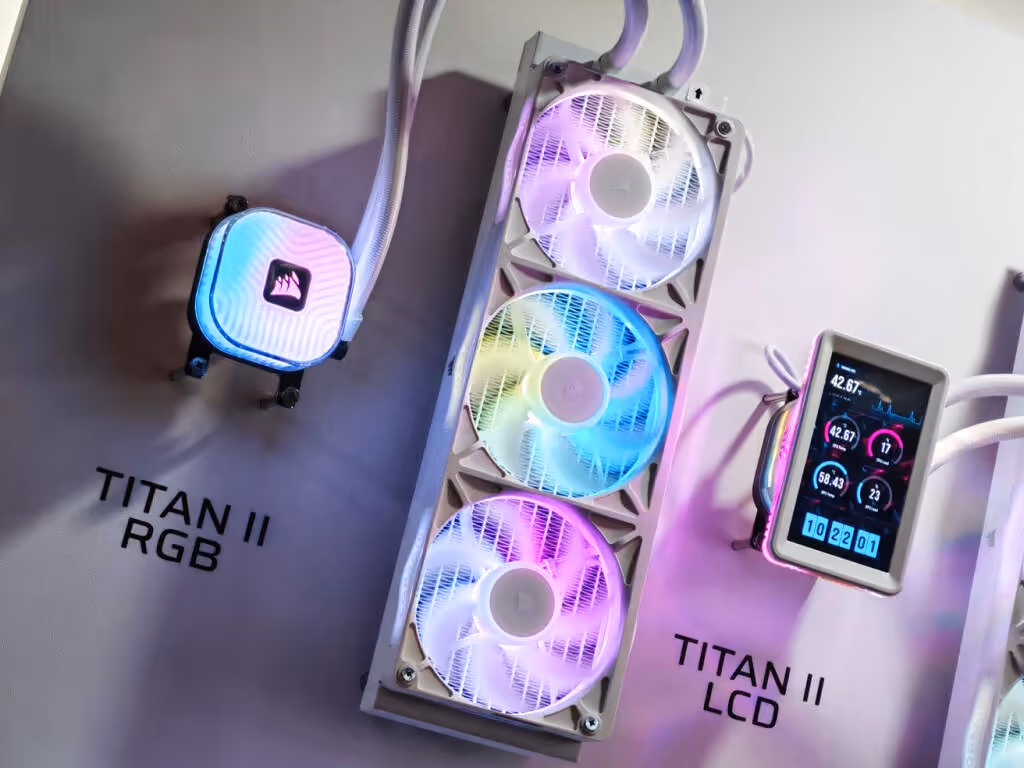 CORSAIR TITAN II ULTRA : radiateur 40 mm, écran 5 pouces et métal liquide 7 corsair corsair titan ii rgb 01
