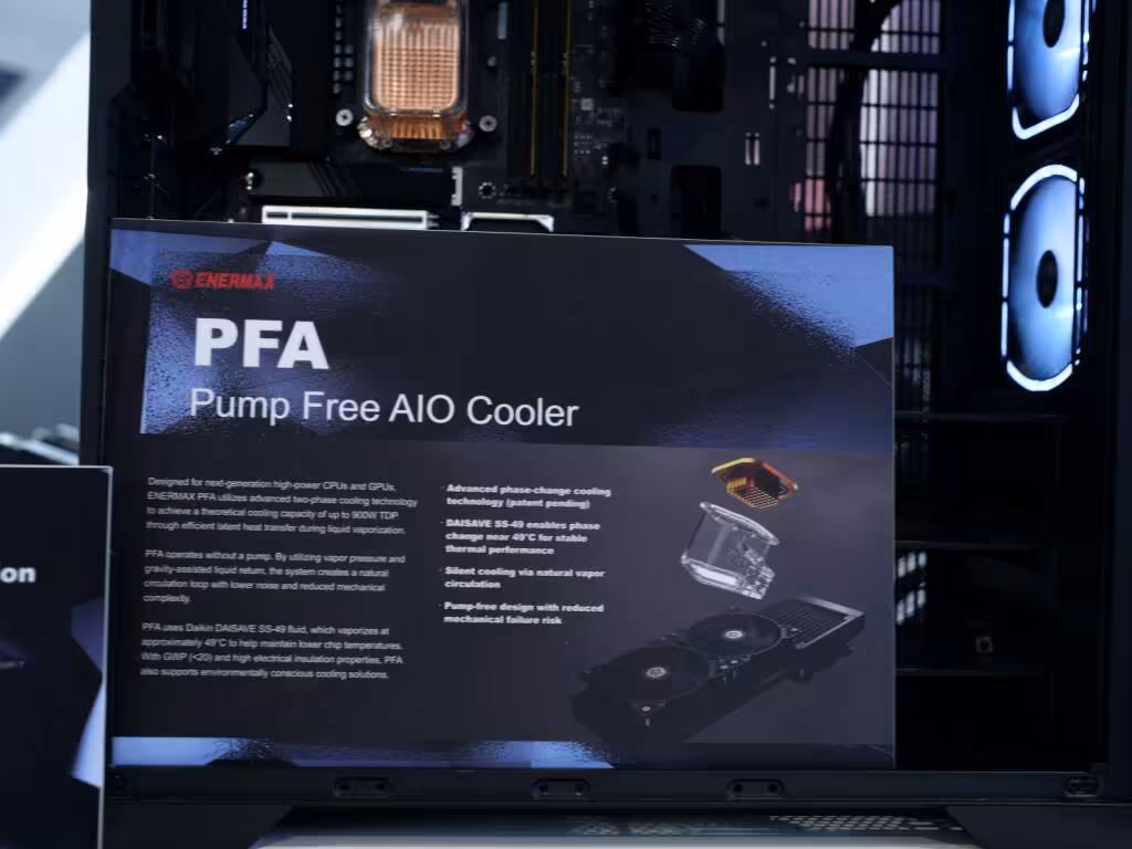 Enermax PFA : l’AIO sans pompe qui veut remplacer le watercooling classique 3 enermax pfa 02