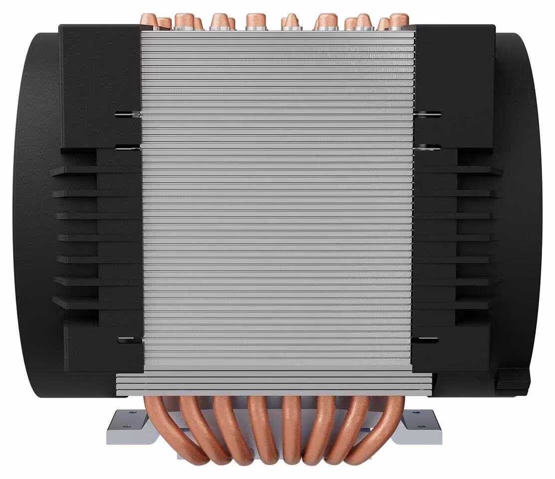 Refroidisseur Arctic Freezer 4U-Altra, vue arrière du radiateur avec ailettes aluminium et caloducs cuivre.