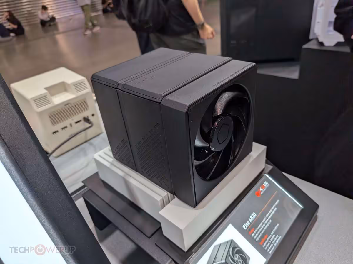 Refroidisseur air ID-Cooling noir, ventilateur latéral, boîtier compact cubique