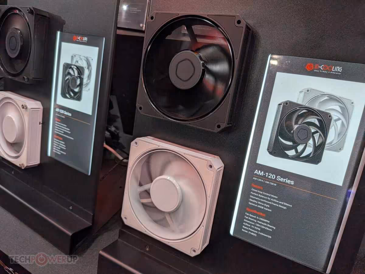 Ventilateurs ID-Cooling AM-120-ARGB, versions noire et blanche avec éclairage RGB