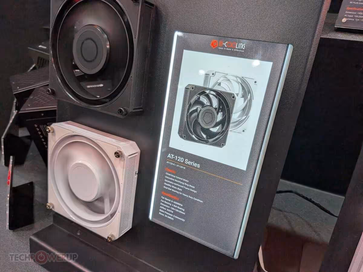 Ventilateurs ID-Cooling AM-120 Series, versions noire et blanche sans RGB
