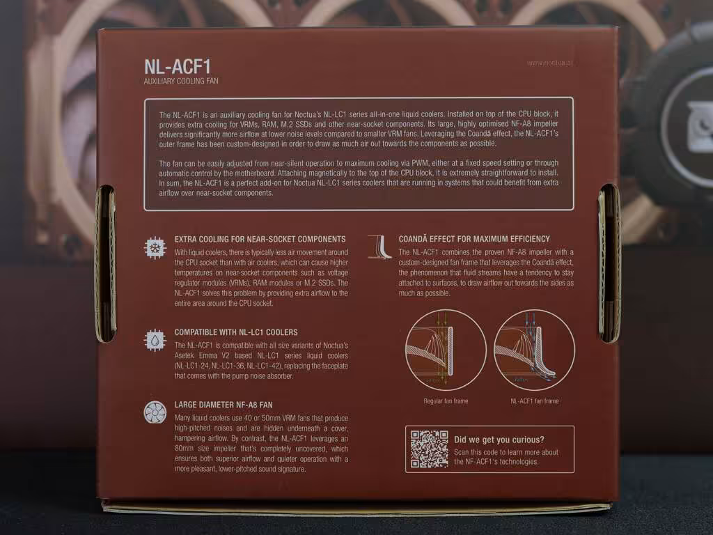 Test Noctua NL-LC1-36 : Noctua arrive enfin dans le watercooling AIO 9 noctua nl acf1 emballage verso