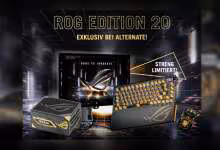 Ensemble périphériques ASUS ROG Edition 20 avec clavier, souris, écran OLED fond noir contrasté