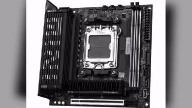 Carte mère Colorful iGame B850I Mini OC V14 vue de dessus, socket AMD Ryzen, format mini-ITX