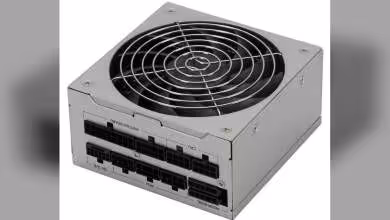 Alimentation FSP SFX argentée modulaire, ventilateur supérieur et connecteurs étiquetés Motherboard, CPU, Peripheral
