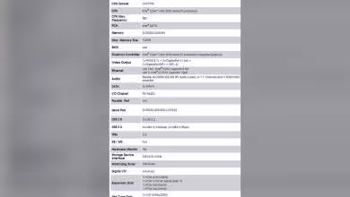 Capture tableau spécifications carte mère Intel LGA-1954 format texte fond gris