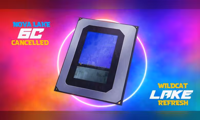 Nova Lake : Intel retirerait une puce mobile 6 cœurs au profit de Wildcat Lake Refresh 1 Graphique annonçant annulation du processeur 6 cœurs Nova Lake, mentionnant Wildcat Lake Refresh.