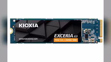 SSD M.2 Kioxia Exceria G3 PCIe 5.0 NVMe, vue produit isolée sur fond blanc
