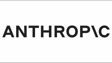 Logo Anthropic noir sur fond blanc