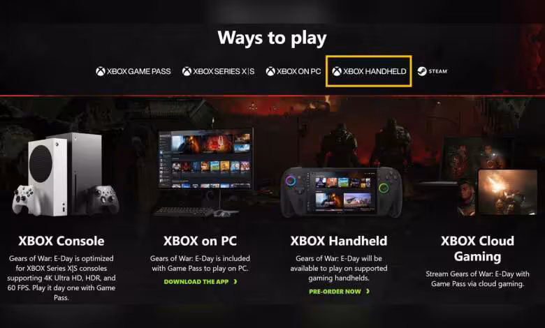 Xbox Handheld : un nouveau badge apparaît sur les pages Microsoft et relance la piste portable 1 Capture écran menu Xbox avec options de jeu et surbrillance Xbox Handheld