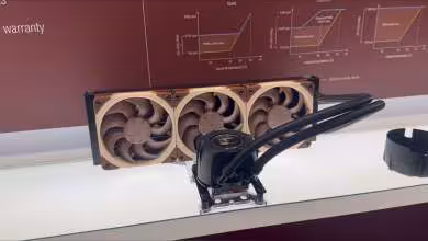 Noctua NL-LC1 refroidisseur AIO triple ventilateur éclairage professionnel fond neutre