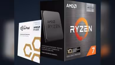 Boîte AMD Ryzen 7 5800X3D AM4, édition 5000 Series, avec accessoire de refroidissement thermique Lenovo.