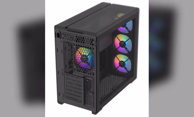 SAMA S50 : un boîtier ATX compact avec 4 ventilateurs ARGB et GPU jusqu’à 410 mm 1 Boîtier SAMA S50 noir avec façade en verre, trois ventilateurs RGB en façade et un arrière