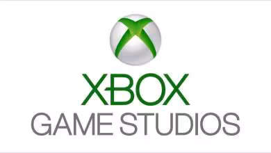 Logo Xbox Game Studios avec sphère verte Xbox et texte gris sur fond blanc