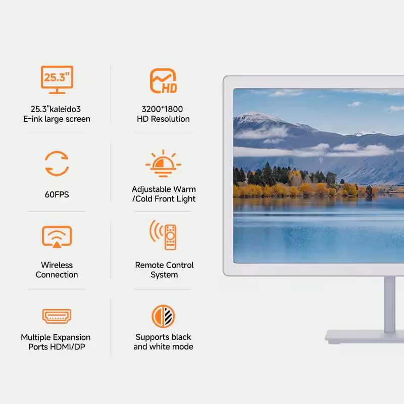 Spécifications techniques moniteur couleur E Ink 25.3