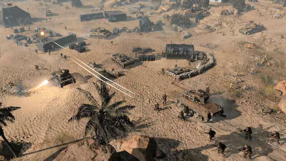 Company of Heroes 3: Final Stand arrive le 29 juillet avec un mode survie standalone 3 Bataille dans le désert de Company of Heroes 3 Final Stand avec blindés et troupes