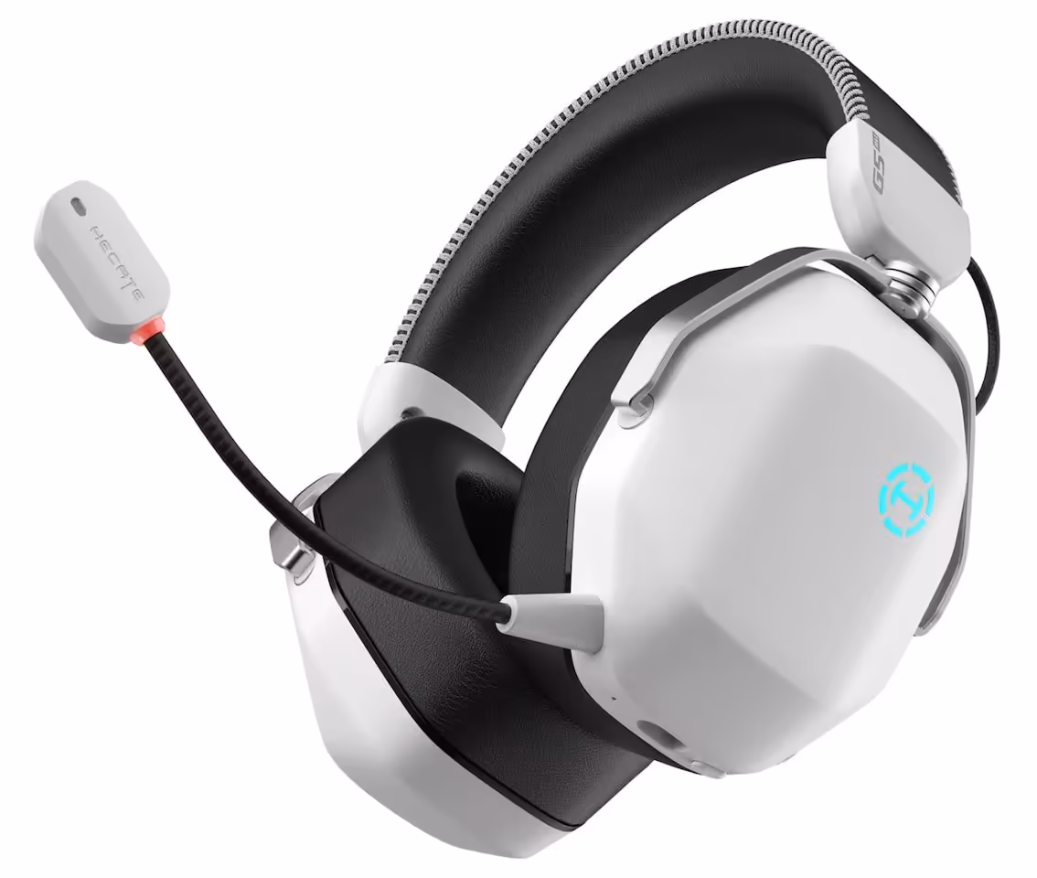 Casque gaming Edifier G5 Max blanc avec dongle USB sans fil et micro perche