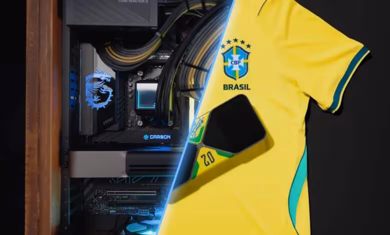 RTX 5080 dédicacée : NVIDIA Brasil l’offre avec un maillot signé par Paquetá 1 Signed GeForce RTX 5080 offered through football campaign