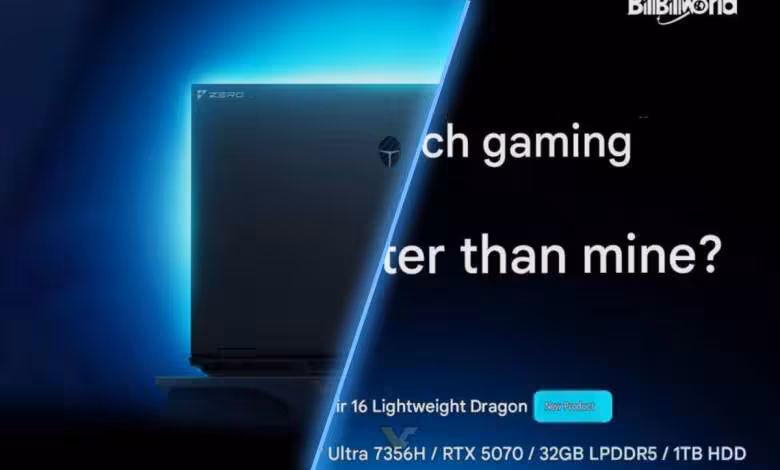 ZERO Air 16 : un 16 pouces de 1,64 kg avec Core Ultra 7 356H et GeForce RTX 5070 1 ThundeRobot teases 1.64 kg 16-inch RTX 5070 gaming laptop