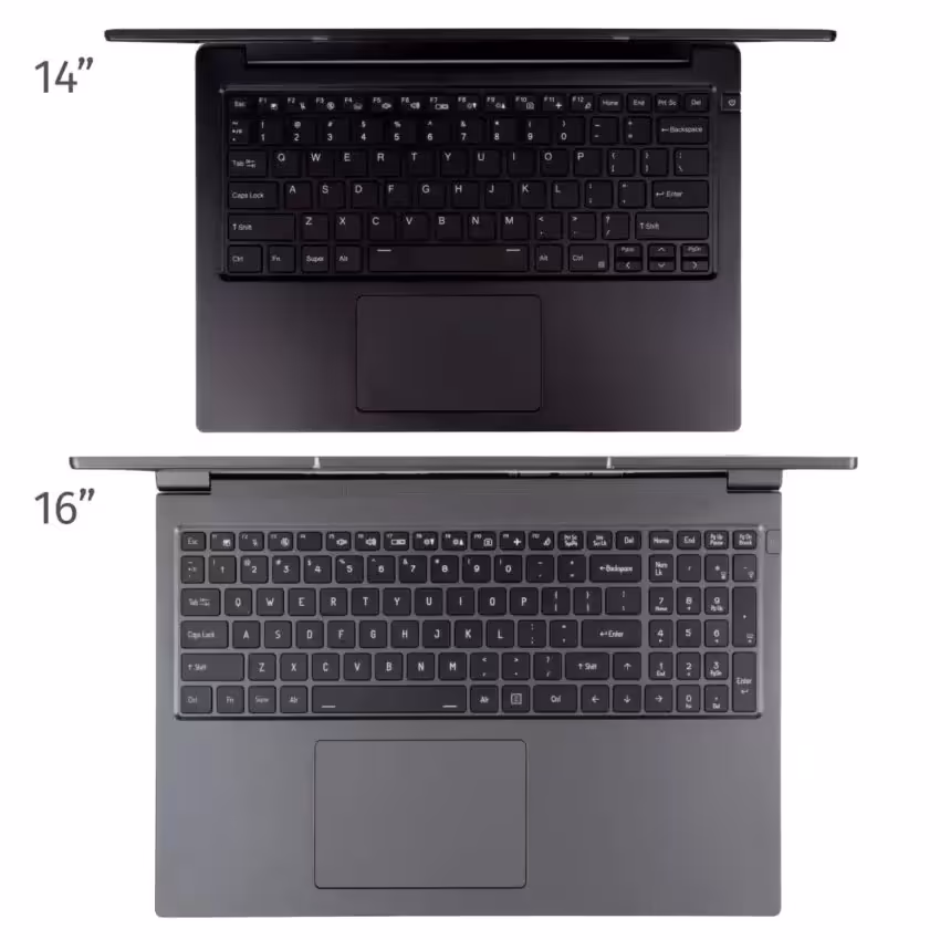 Lemur Pro de System76 sous Panther Lake avec Core Ultra 5 325 démarre à 1 999 dollars 3 Vue de dessus des claviers System76 Lemur Pro 14