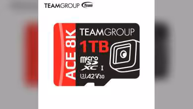 Carte microSD TeamGroup ACE 8K 1TB, microSDXC U3 A2 V30, fond blanc