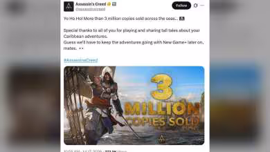 Publication Assassin’s Creed annonçant 3 millions d’exemplaires vendus, illustration Black Flag Resynced
