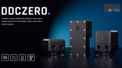 Visuel marketing Alphacool DDCzero ES Core avec plusieurs configurations de pompe compactes