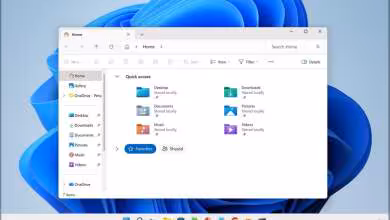 Fenêtre de l’Explorateur de fichiers Windows 11 ouverte sur Accueil, avec barre latérale, accès rapide et dossiers épinglés