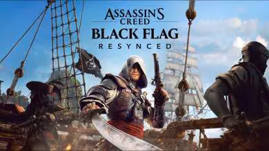 Visuel promotionnel Assassin's Creed Black Flag Resynced, assassin sur un navire pirate