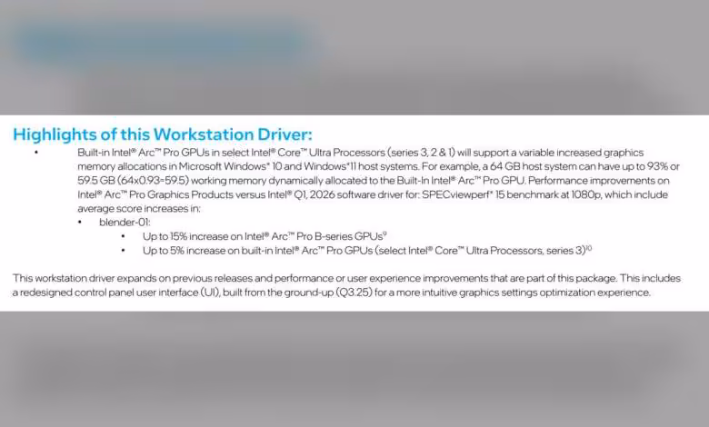 Intel Arc Pro sur Core Ultra : jusqu'à 59,5 Go de mémoire partagée sur 64 Go 1 Capture détail allocations mémoire GPU Intel Arc Pro piloté sous Windows et Linux