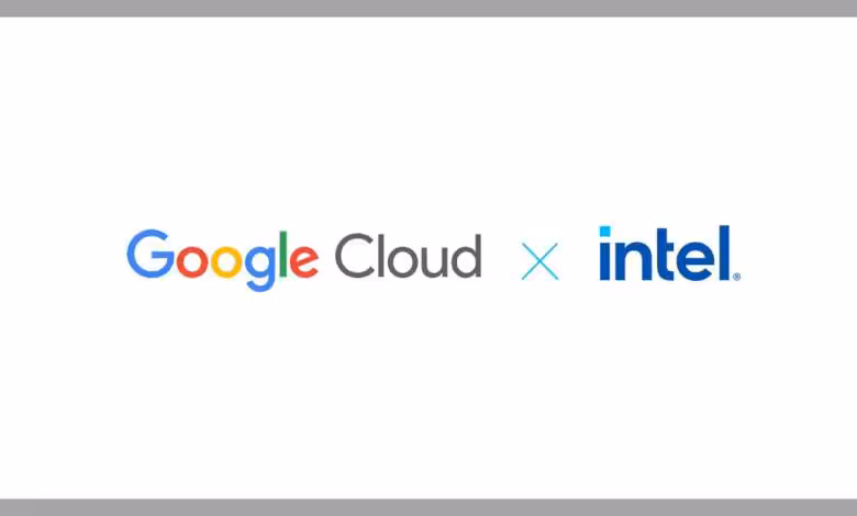Intel Google Cloud : Gemini Enterprise et HPC cloud au cœur de la transformation IA 1 Logos Google Cloud et Intel sur fond blanc, illustrant un partenariat cloud et HPC