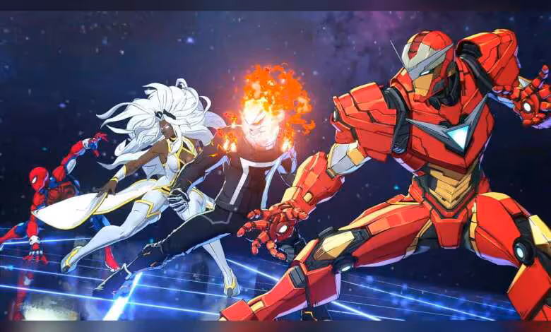 Marvel Tokon open beta : 15 personnages jouables et accès libre du 24 au 26 juillet 1 Illustration Marvel Tokon avec deux personnages de combat en action sur fond spatial stylisé
