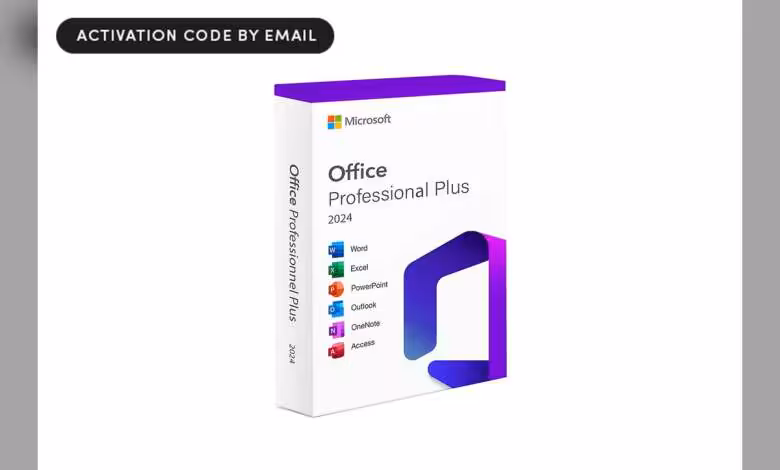 Microsoft Office 2024 Professional Plus à 55 dollars : la licence à vie tombe à un nouveau plus bas 1 Boîte Microsoft Office Professional Plus 2024 avec activation par code email et applications Word, Excel, PowerPoint, Outlook