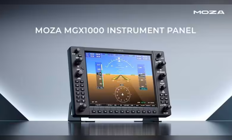MOZA flight sim enrichit son écosystème avec écrans, panels et cockpit complets 1 MOZA MGX1000 Instrument Panel, écran avion couleur avec boutons de contrôle latéraux