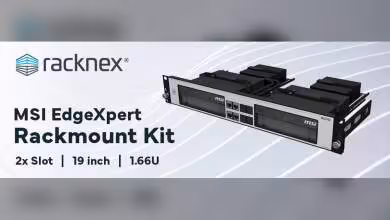 Kit de rack MSI EdgeXpert Rackmount 19 pouces Racknex, format 2x slot, hauteur 1,66U, châssis noir métal