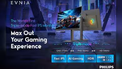 Moniteur gaming Philips Evnia 27M4N5500PT, écran Fast IPS, triple mode QHD 275 Hz, FHD 360 Hz, HD 540 Hz