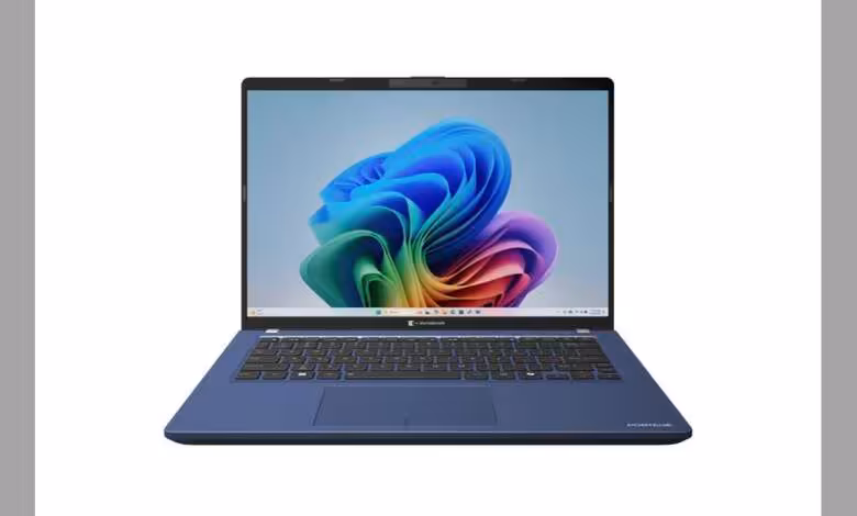 Portégé Z40L-P : Dynabook muscle son Copilot+ 14 pouces jusqu’à l’Arc Pro B390 1 PC portable Dynabook Portégé Z40L-P bleu, écran 14 pouces Windows 11, clavier et pavé tactile visibles