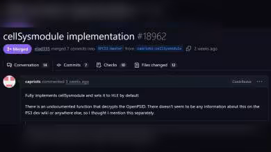 Capture de la discussion sur l'implémentation cellSysmodule du projet RPCS3 sur GitHub