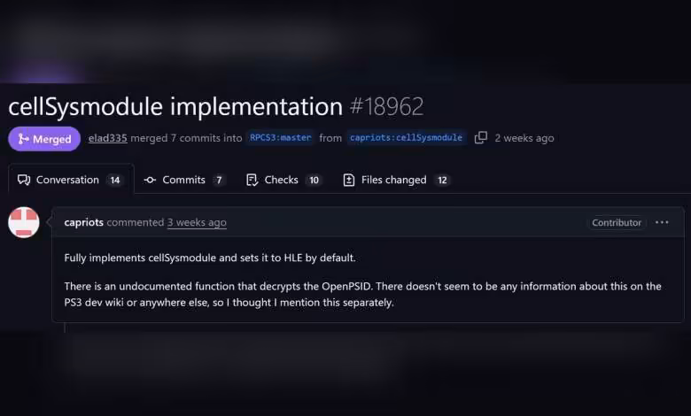 RPCS3 intègre cellSysmodule en natif et réduit sa dépendance au firmware PS3 Sony 1 Capture de la discussion sur l'implémentation cellSysmodule du projet RPCS3 sur GitHub