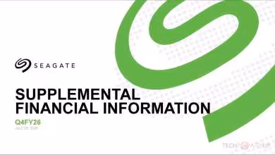 Couverture Seagate “Supplemental Financial Information” Q4FY26 avec logo vert et typographie financière