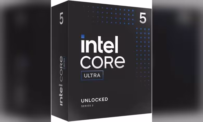 Core Ultra 5 245K : le CPU Arrow Lake 14 cœurs tombe à 179,99 $ chez Amazon US 1 Boîte processeur Intel Core Ultra débloqué série 5 design noir moderne.