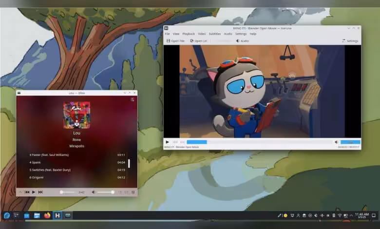 Windows 11 vs Linux gaming : les FPS ne suffisent pas à départager les deux OS 1 Bureau Windows 11 avec deux fenêtres ouvertes, lecteur musical et vidéo en cours de lecture