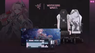 Ensemble Razer Wuthering Waves avec chaise gamer, clavier mécanique, tapis et souris en édition spéciale