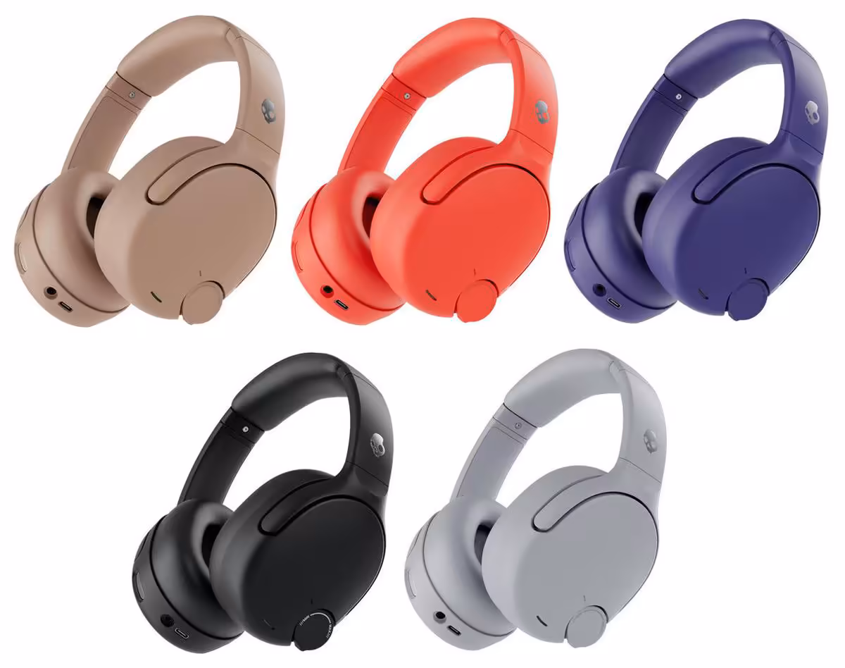 Skullcandy Crusher 720 : THX Spatial Audio, 65 h d’autonomie et basses réglables 2 Casques Skullcandy Crusher 720 en plusieurs coloris, vue produit sur fond blanc