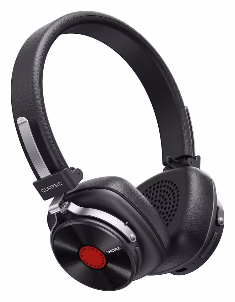1MORE HQ36 : un casque on-ear rétro, ANC hybride et LDAC à 79,99 dollars 3 Casque 1MORE Classic Headphones HQ36 noir, vue produit isolée sur fond blanc