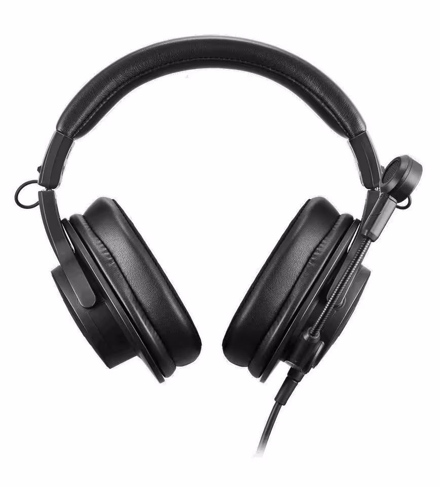 ATH-M20xSTS : Audio-Technica lance un casque streaming avec micro cardioïde à 119 $ 3 Casque Audio-Technica ATH-M20xSTS noir, vue de profil avec arceau et micro intégrés