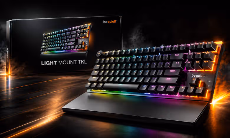 be quiet! lance le Light Mount TKL, son clavier gaming compact et silencieux à 139,90 € 1 be quiet light mount tkl