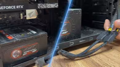Example single 8-pin to dual 8-pin GPU splitters should never be used